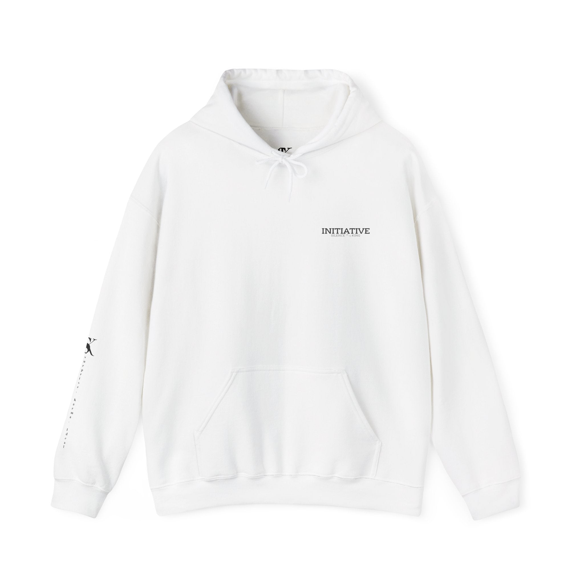 Hoodie - "INITIATIVE: Silence of the King" Minimal Graphic Pullover